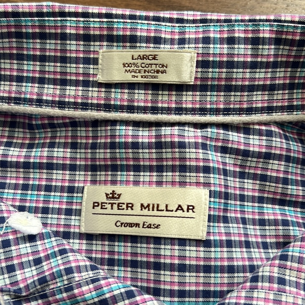 Peter Millar Long Sleeve Button-Down Button Colla… - image 2